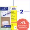 Avery-Zweckform 3655 Etichetta universale 210 x 148 mm Carta Bianco 200 pz. A tenuta permanente Stampante a getto d'inchiostro, Stampante laser, Stampante laser a colori, Fotocopiatrice, Stampante a colori, Dicitura a mano