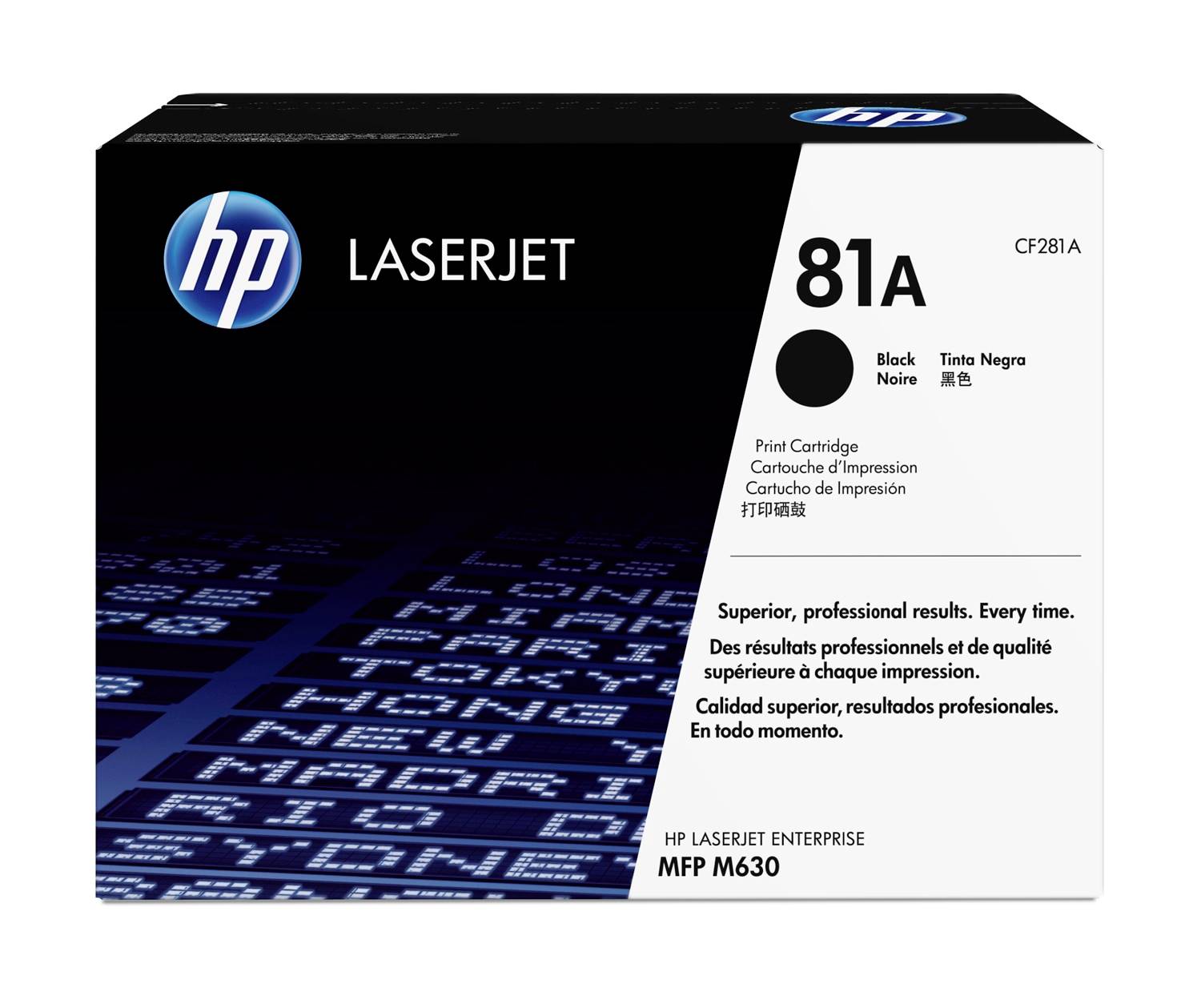 Scatola della cartuccia di stampa nera HP LaserJet 81A per HP LaserJet Enterprise MFP M630