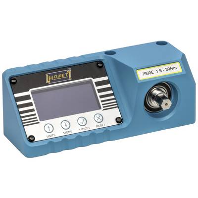 Un dispositivo digitale per la misurazione della coppia con display, tasti di controllo e etichetta '7903E 1.5 - 30Nm'.