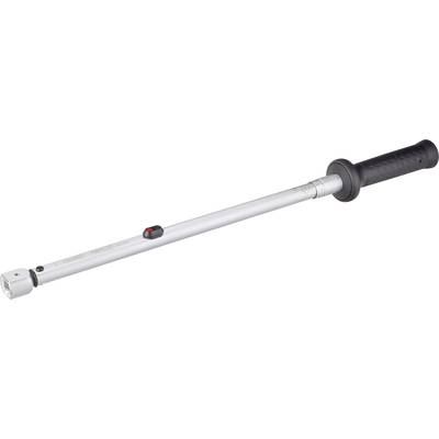 Chiave dinamometrica in metallo con un manico lungo e una impugnatura nera in plastica, utilizzata per serrare viti con precisione.