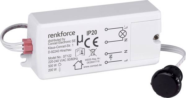 Renkforce 1289332  Interruttore campo vicino  senza contatto IP20 Nero