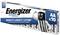 Confezione da dieci batterie Energizer Ultimate Lithium AA. Stampa: 'LE PIÙ DURATURE AL MONDO', con mascotte sorridente.