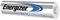 Batteria al litio Energizer, posizionata orizzontalmente, con logo blu e nero. Scritta: 'Ultimate Lithium'.