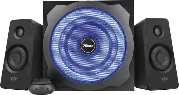 Trust GXT 628 2.1 Tytan LED 2.1 Altoparlante per PC Cablato 120 W Nero, Blu