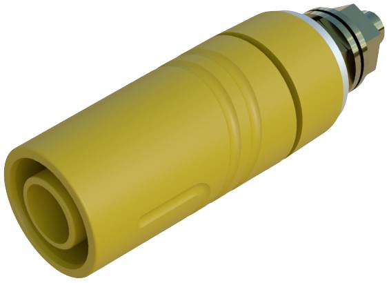 Hirschmann Test & Measurement SAB 2600 G M4 Au Presa di sicurezza da laboratorio Presa verticale Ø perno: 4 mm Giallo 1 pz.
