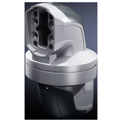 Spina elettrica in un design moderno grigio. La spina ha più slot e una struttura compatta e robusta.