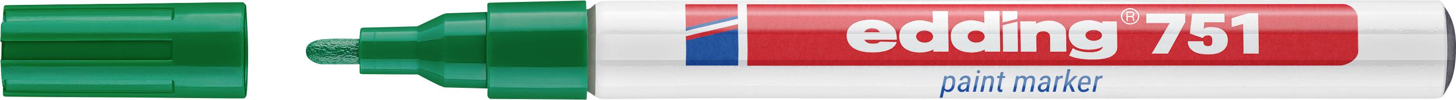 Edding 751 paint marker 4-751004 Marcatore a vernice Verde 1 mm, 2 mm