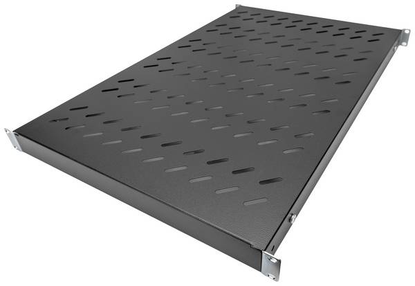 Digitus DN-97649 19 pollici Ripiano porta apparecchi per armadio rack 1 U guide di montaggio variabili Adatto per profondità armadio: 1000 mm Nero (RAL 9005)
