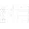 Disegno tecnico di un'unità di controllo elettrica rettangolare con dimensioni: 100x22,5 mm frontalmente, 50x121,7 mm lateralmente.