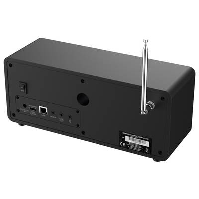 Un radiolina DAB rettangolare con display al centro e tasti sotto. Mostra 'STAR*SAT RADIO' sullo schermo.