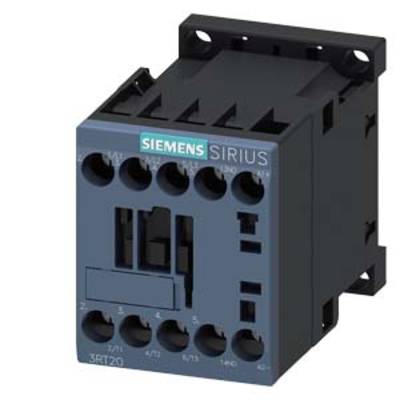 'Siemens Sirius Schütz 3RT2025' mostra i contatti elettrici e i morsetti delle bobine in un alloggiamento robusto, adatto per applicazioni industriali.