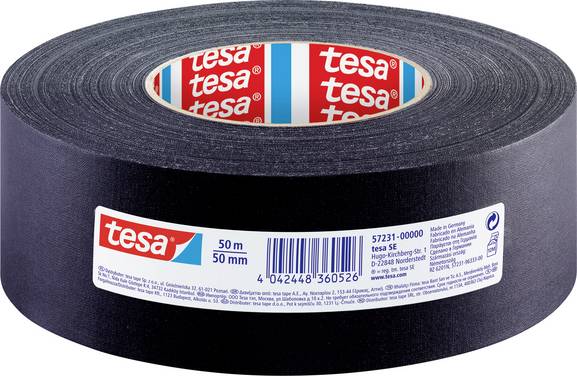 tesa PERFECT 57231-00000-02 Nastro in tessuto tesa® extra Power Nero (L x L) 50 m x 50 mm 1 pz.