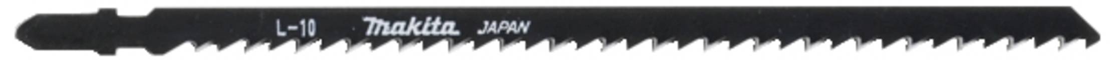 Lama per sega a sciabola Makita, prodotta in Giappone, con denti grossolani, adatta al taglio di legno e plastica.