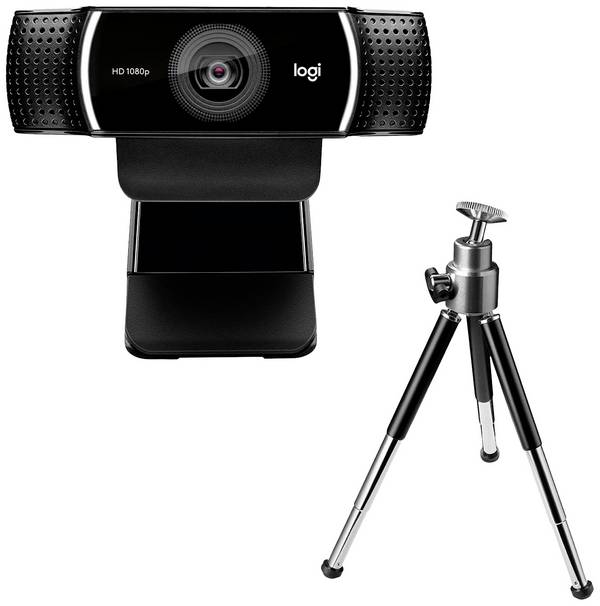 Logitech C922 Pro Stream Webcam Full HD 1920 x 1080 Pixel Con piedistallo, Morsetto di supporto