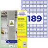Avery-Zweckform L7871-20 Etichetta super resistente 25.4 x 10 mm Carta Bianco 3780 pz. A tenuta permanente, A tenuta forte Stampante a getto d'inchiostro, Stampante laser, Stampante laser a colori, Fotocopiatrice, Stampante a colori, Dicitura a mano
