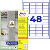 Avery-Zweckform L7873-20 Etichetta super resistente 45.7 x 21.2 mm Carta Bianco 960 pz. A tenuta permanente, A tenuta forte Stampante a getto d'inchiostro, Stampante laser, Stampante laser a colori, Fotocopiatrice, Stampante a colori, Dicitura a mano