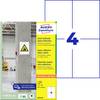 Avery-Zweckform L7876-20 Etichetta super resistente 105 x 148 mm Carta Bianco 80 pz. A tenuta permanente, A tenuta forte Stampante a getto d'inchiostro, Stampante laser, Stampante laser a colori, Fotocopiatrice, Stampante a colori, Dicitura a mano