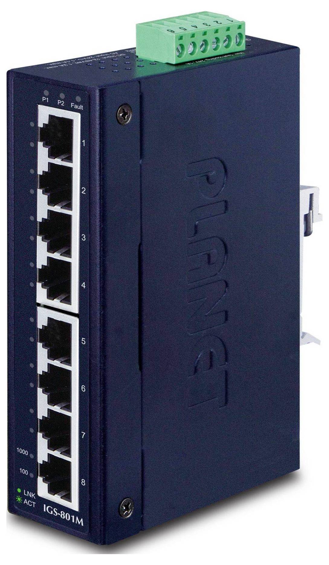 PLANET IGS-801M switch di rete Gestito L2/L4 Gigabit Ethernet (10/100/1000) 1U Blu-0