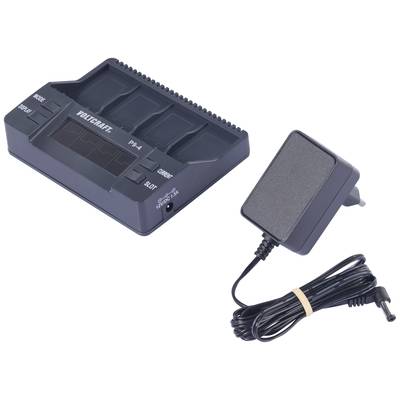 Caricabatterie per batterie AA e AAA del marchio VOLTCRAFT, incluso alimentatore. Adatto per diversi tipi di batterie.