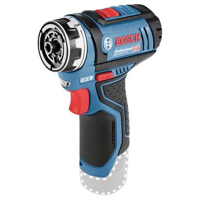 Un trapano avvitatore a batteria professionale Bosch di colore blu e nero con grilletto rosso, posizionato su sfondo bianco.