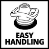 Simbolo di un utensile rotante con la scritta 'Easy Handling', che illustra la facilità di utilizzo.