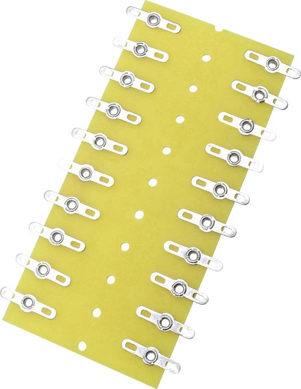 TRU COMPONENTS Striscia a saldare Bilaterale Totale poli 20 Carta laminata (L x L x A) 82 x 38 x 1.6 mm 1 pz.