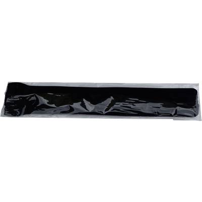 Una fascia nera di plastica in un imballaggio trasparente.