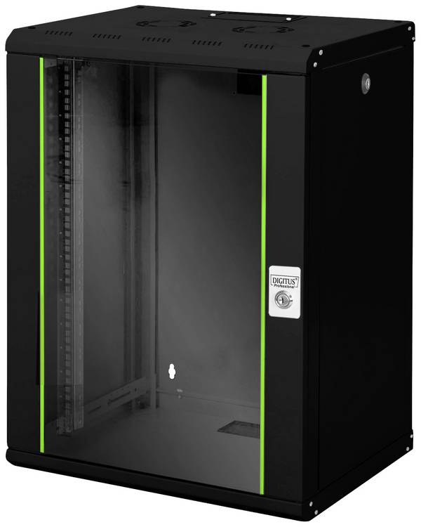 Digitus DN-19 16-U-SW Armadio rack da parete 19" (L x A x P) 600 x 820 x 450 mm 16 U Nero (RAL 9005)