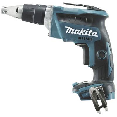 Un cacciavite a batteria blu, senza fili, con impugnatura nera e punta metallica, orientato verso destra, su sfondo bianco.
