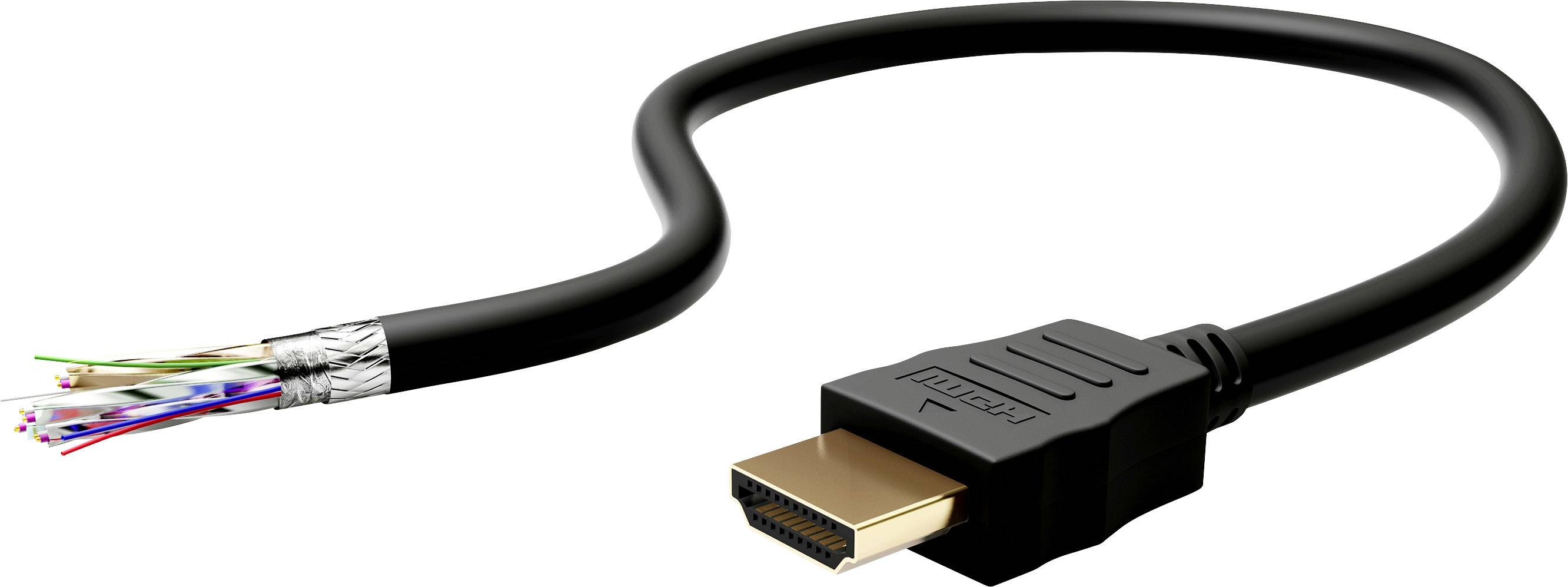 Goobay HDMI Cavo Spina HDMI-A, Spina HDMI-A 2.00 m Nero 38517 contatti connettore dorati Cavo HDMI-2