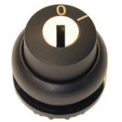 Manopola nera con tacche per '0' e '1', comunemente utilizzata per interruttori on/off.