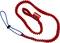 Cordino elastico rosso con passante blu e logo KNIPEX, per fissare gli utensili ed evitare cadute accidentali.
