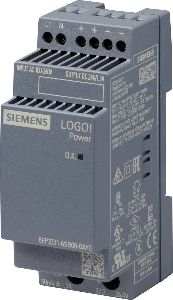 Siemens 6EP3331-6SB00-0AY0 6EP33316SB000AY0 Alimentatore PLC 24 V