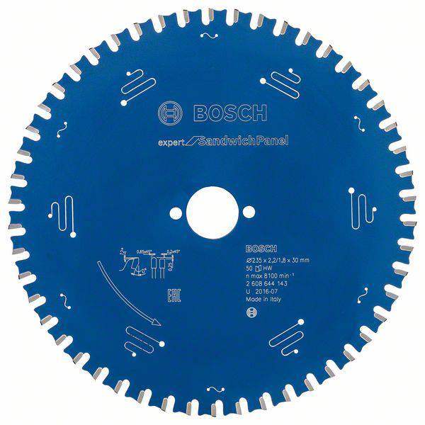 Bosch Accessories Expert for Sandwich Panel 2608644143 Lama circolare 235 x 30 x 1.8 mm Numero di denti: 50 1 pz.