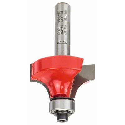 Un fresa rosso-argento con punta in metallo e iscrizione sull'asta. Utilizzato per fresare il legno per bordature decorative.