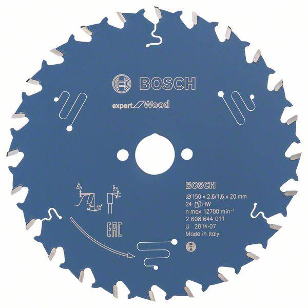 Bosch Accessories Expert for Wood 2608644011 Lama circolare 150 x 20 x 1.6 mm Numero di denti: 24 1 pz.