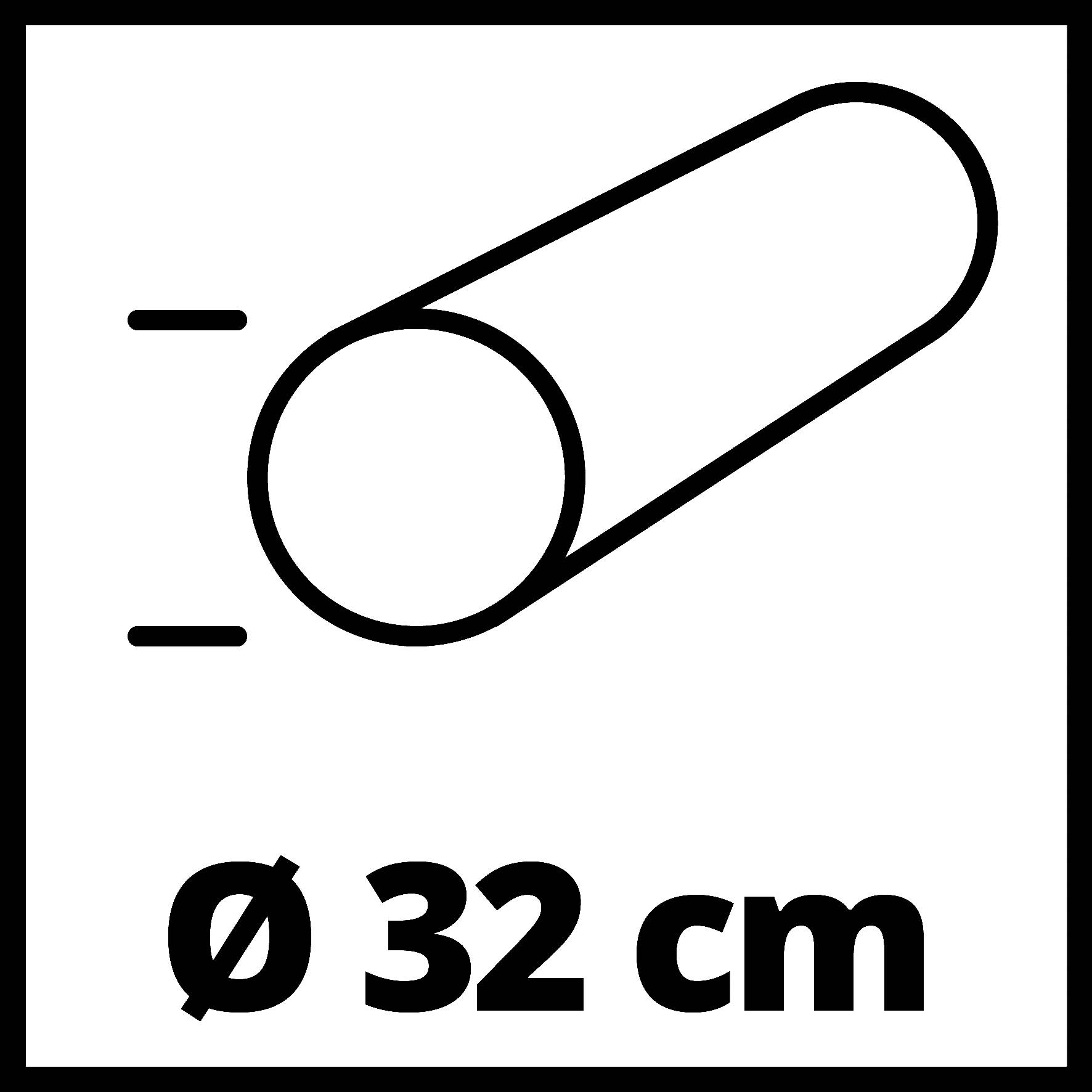 Ø 32 cm simboleggia un diametro di 32 cm.