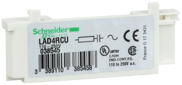 Schneider Electric LAD4RCU Elemento RC per contattore      con circuito RC  Pezzo 1 pz.