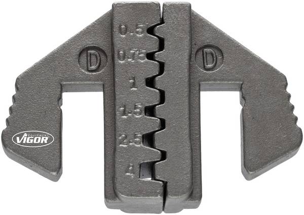 Vigor V2499-D Matrice di crimpaggio Boccola 0.5 fino a 4 mm²