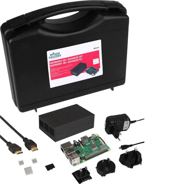 Schede di sviluppo e Single Board Computer - Raspberry Pi® 3 B+ Advanced Set 1 GB 4 x 1.4 GHz incl. custodia, incl. Noobs OS, incl. dissipatore, incl. cavo di - Schede di sviluppo e Single Board Computer - Raspberry Pi® 3 B+ Advanced Set 1 GB 4 x 1.4 GHz incl. custodia, incl. Noobs OS, incl. dissipatore, incl. cavo di -