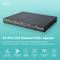 '24-Porte Iniettore Ethernet 10G PoE+' su uno sfondo blu-verde. Include caratteristiche come il rilevamento automatico e una potenza di 370 Watt.