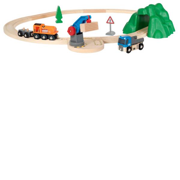 Trenini e binari per bambini - Ravensburger BRIO Starterset Güterzug mit Kran, ab 3 Jahren, Holz 33878 - Trenini e binari per bambini - Ravensburger BRIO Starterset Güterzug mit Kran, ab 3 Jahren, Holz 33878 -