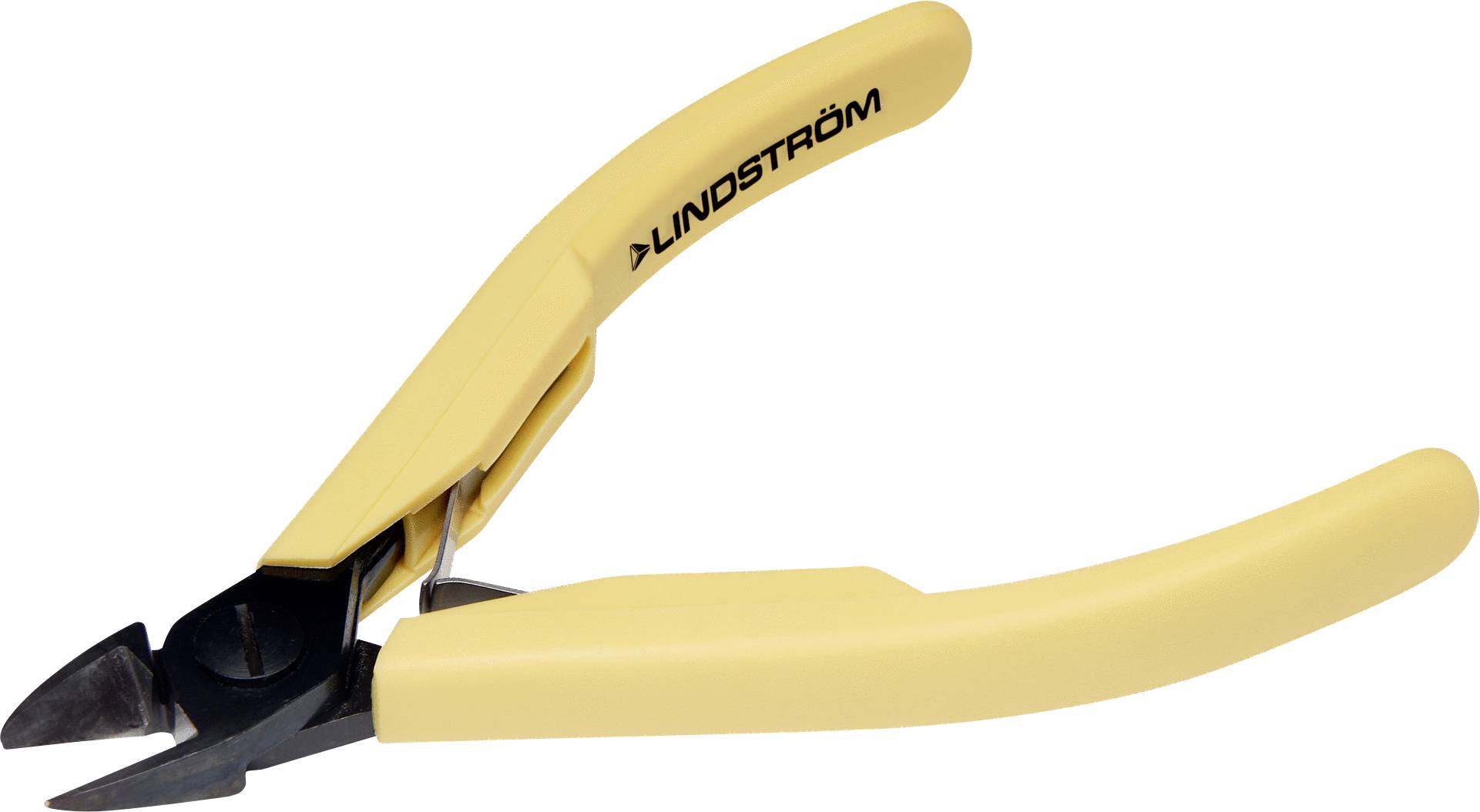 Un paio di forbici da taglio Lindström di colore giallo, progettate per tagli di precisione, poggiate su uno sfondo bianco.