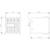 Disegno tecnico di un relè elettrico con dimensioni. Vista frontale che mostra i contatti, vista laterale che mostra la forma del contenitore. Misure indicate in millimetri.