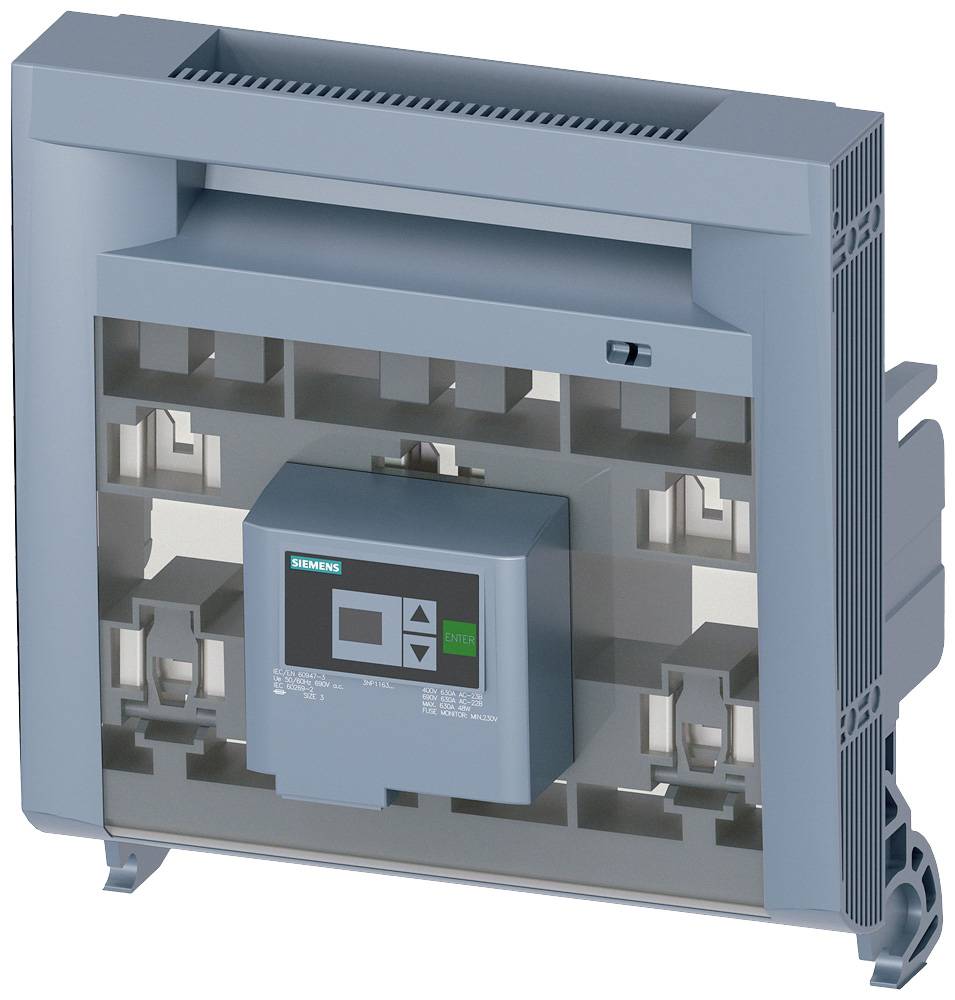 Un interruttore elettronico grigio-blu con multipli morsetti e un display. Adatto per applicazioni industriali.