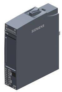 Un componente grigio Siemens, presumibilmente un modulo elettronico, con diversi connettori.