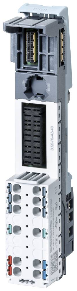 Componente industriale con slot e connessioni, disposti verticalmente. Idonea per l'utilizzo in sistemi di automazione.