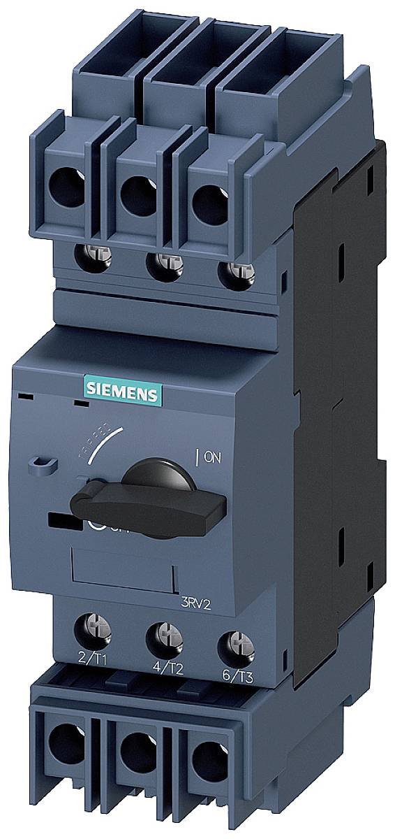 Un interruttore grigio di marca 'Siemens' con posizioni di accensione e spegnimento. Utilizzato per controlli e circuiti elettrici.