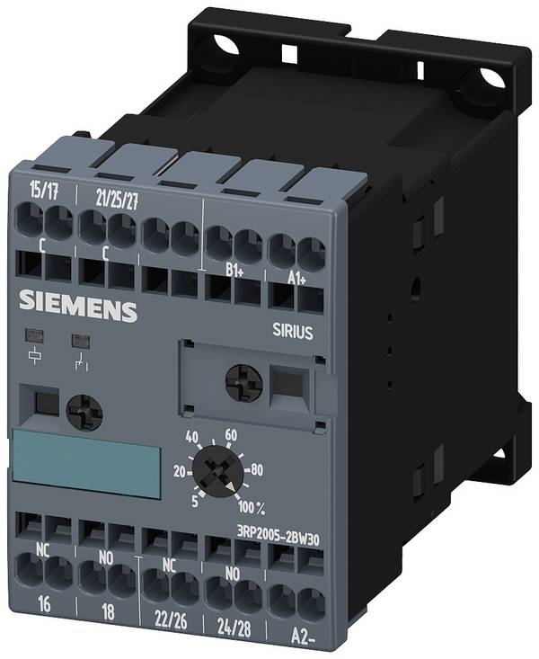 Siemens  3RP20052BW30  3RP2005-2BW30  Relè temporizzato  Multifunzionale    1 pz.  Intervallo di tempo: 0.05 s - 100 h  2 scambi