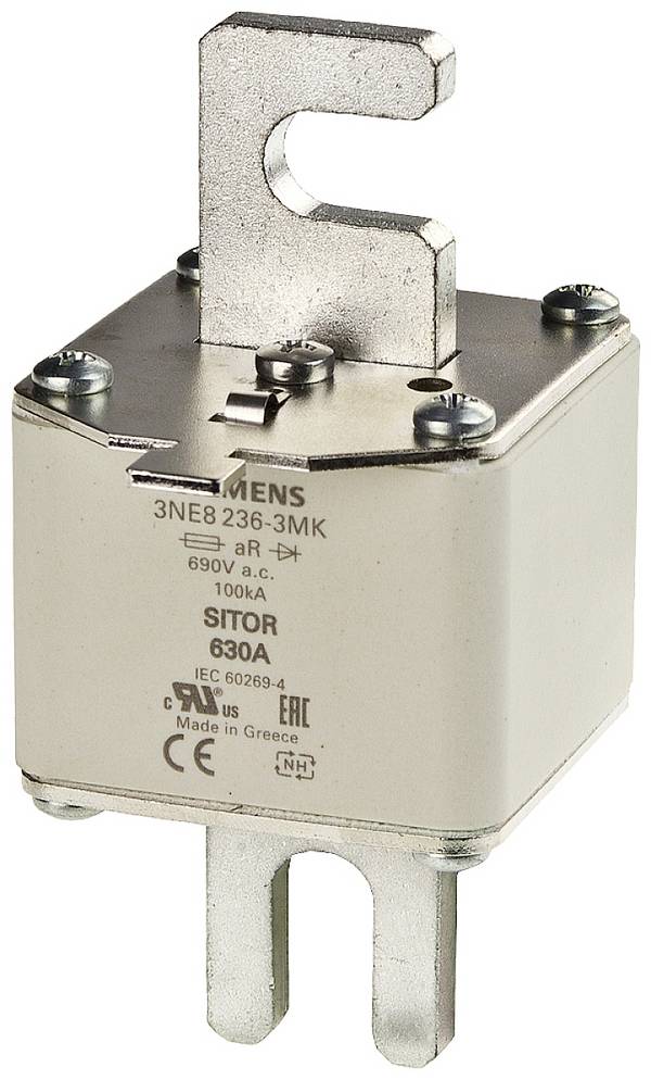 Siemens 3NE82323MK Inserto fusibile con visualizzazione sicura meccanica Adatto per Fusibili dim. da 000 a 4 Misura fusibile = 1 400 A 690 V 3 pz.